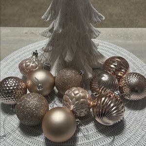 KI Holiday Ornaments, Blush Pink - Set of 34